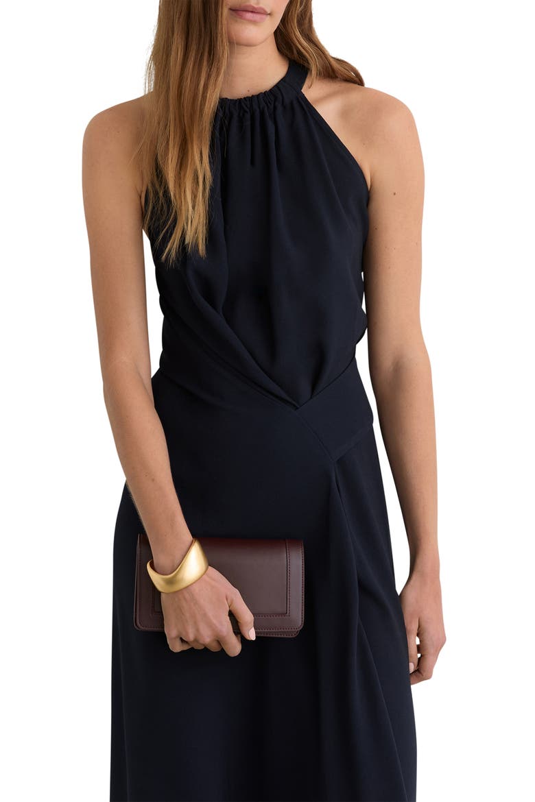 Maeve Asymmetric Sleeveless Maxi Dress, Alternate, color, NAVY