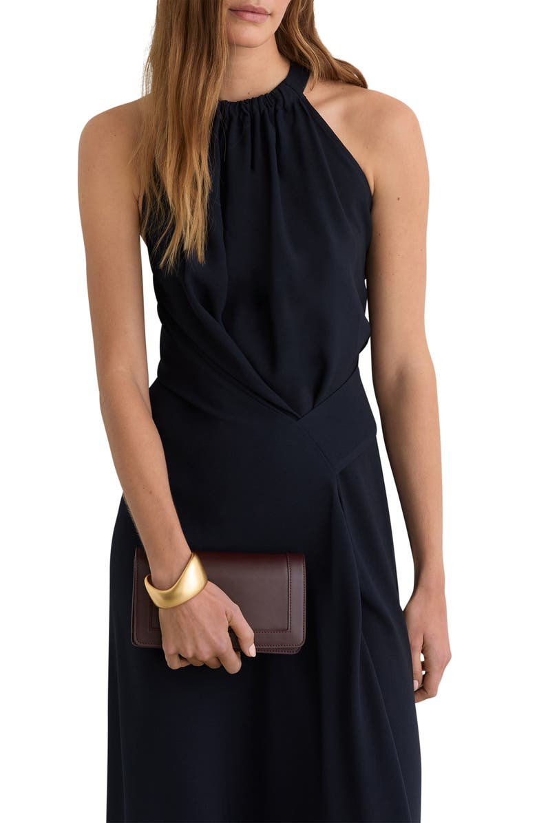Reiss Maeve Asymmetric Sleeveless Maxi Dress, Alternate, color, Navy