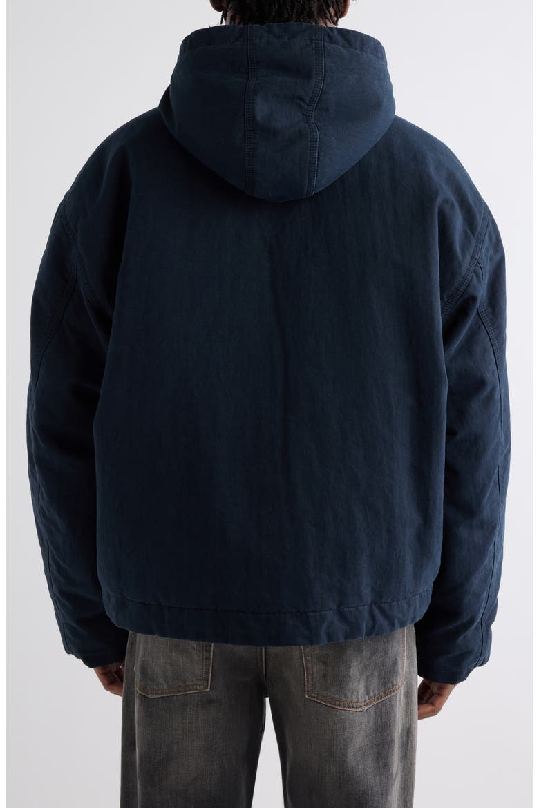 Olavy Waxed Cotton Canvas Hooded Jacket, Alternate, color, EVENING BLUE