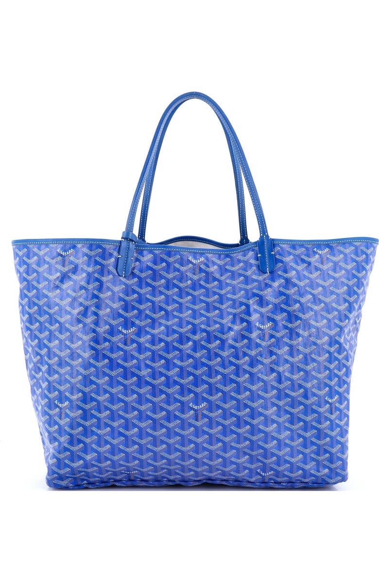 Pre-Owned Goyard Saint Louis Tote Coated Canvas GM, Main, color, Blue
