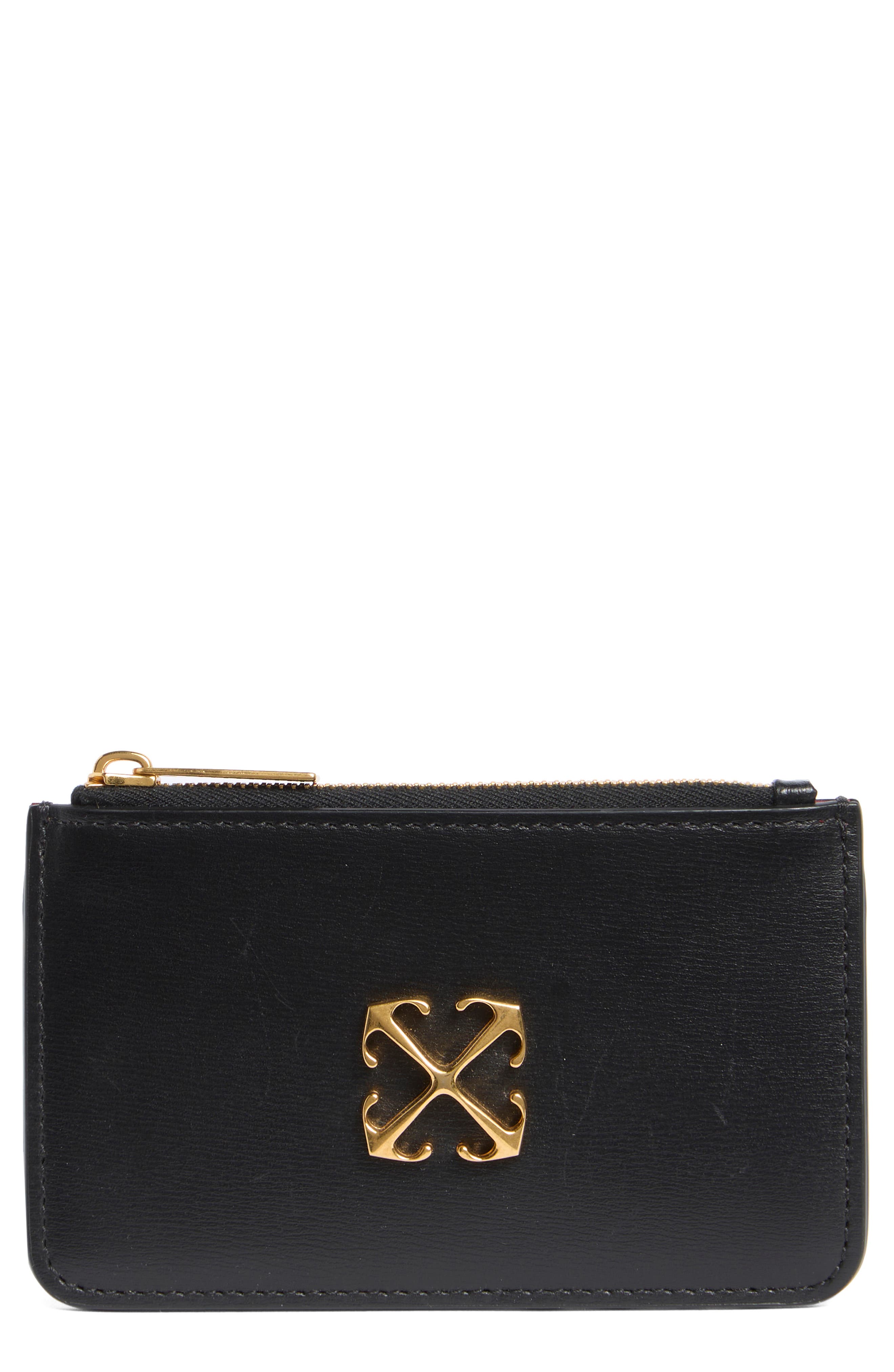 Off-White Jitney Zipped Leather Card Case (Women) | Nordstromrack