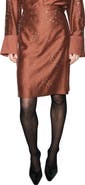 MANGO Crystal Embellished Midi Skirt