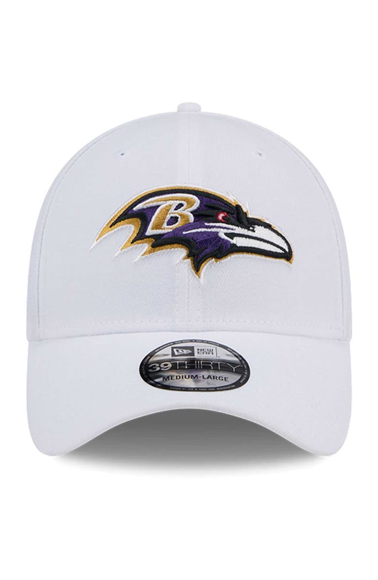 New Era Men's New Era White Baltimore Ravens Main 39THIRTY Flex Hat, Alternate, color,