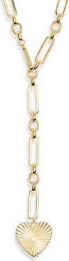 Bracha Emiele Heart Pendant Lariat Necklace