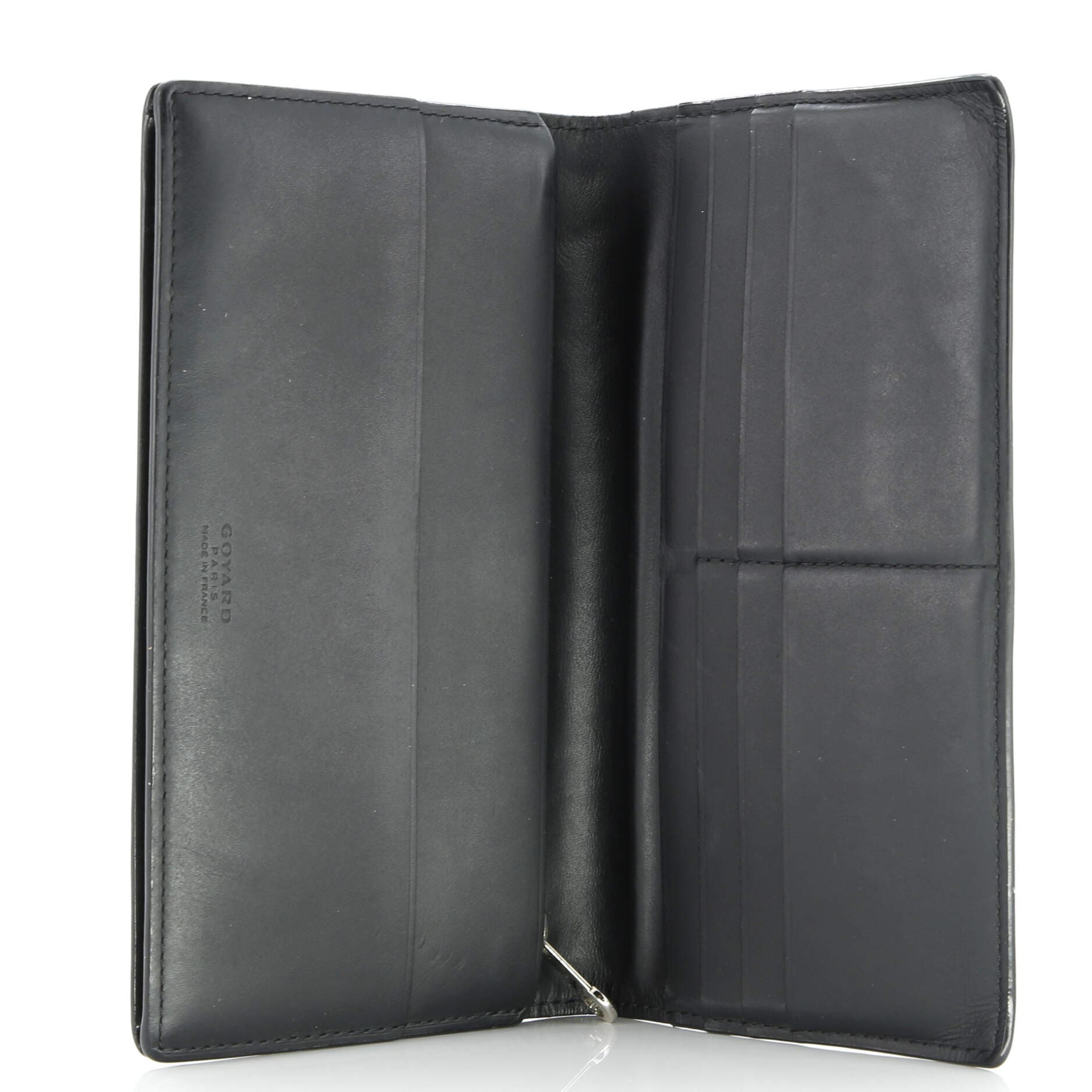 Pre-Owned Goyard Richelieu Wallet Coated Canvas Long, Alternate, color, Black