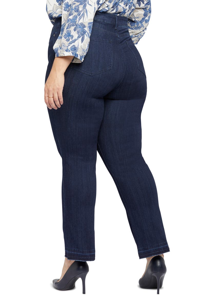 The High Waist Release Hem Straight Leg Jeans, Alternate, color, HIGHWAY