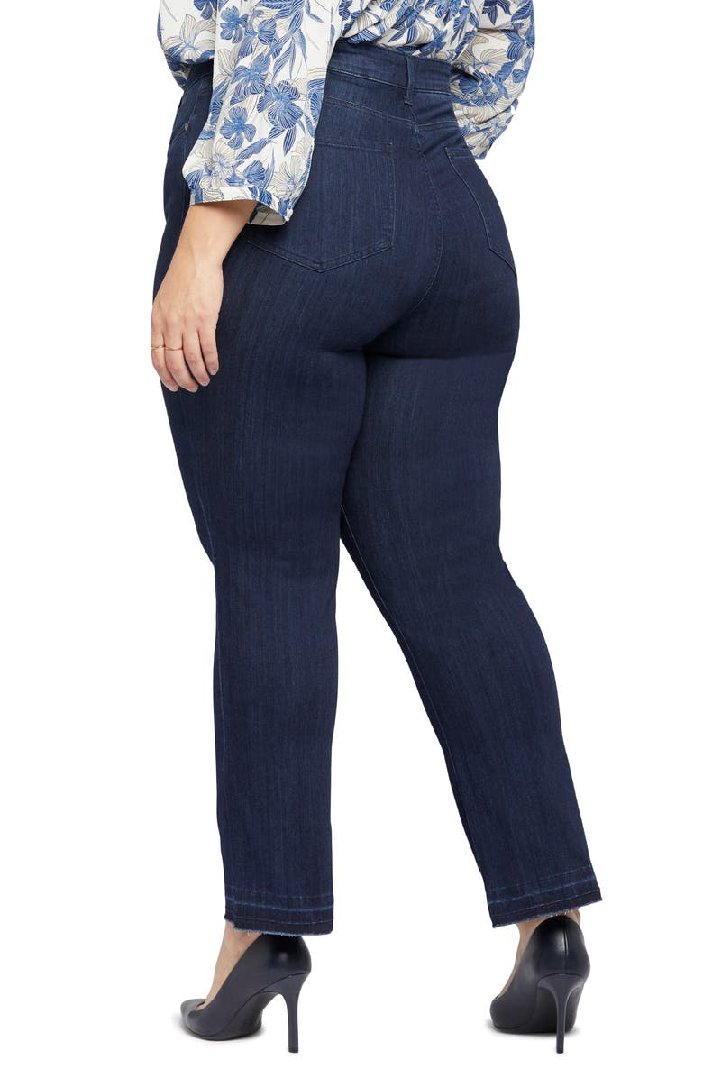 NYDJ The High Waist Release Hem Straight Leg Jeans, Alternate, color, Highway