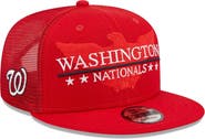 New Era Men's New Era Red Washington Nationals Patriot Trucker 9FIFTY Snapback Hat