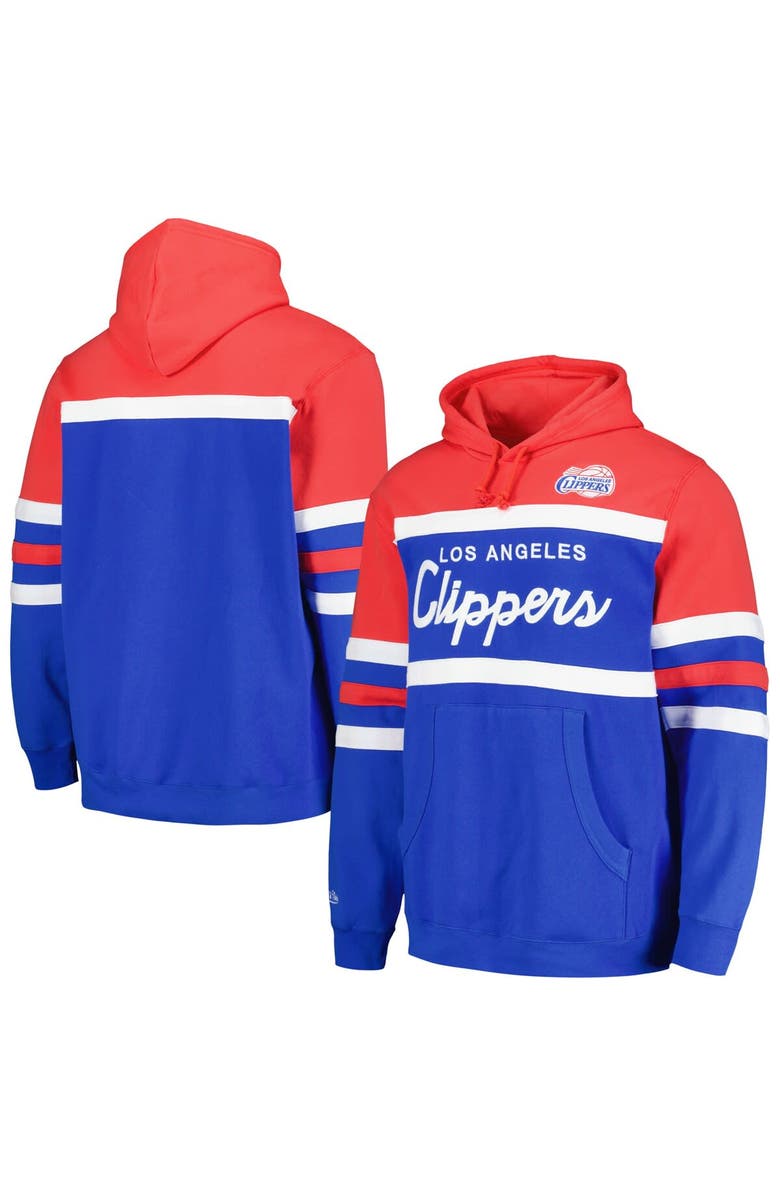 Mitchell & Ness Men's Mitchell & Ness Royal/Red LA Clippers Head Coach Pullover Hoodie, Main, color, Royal