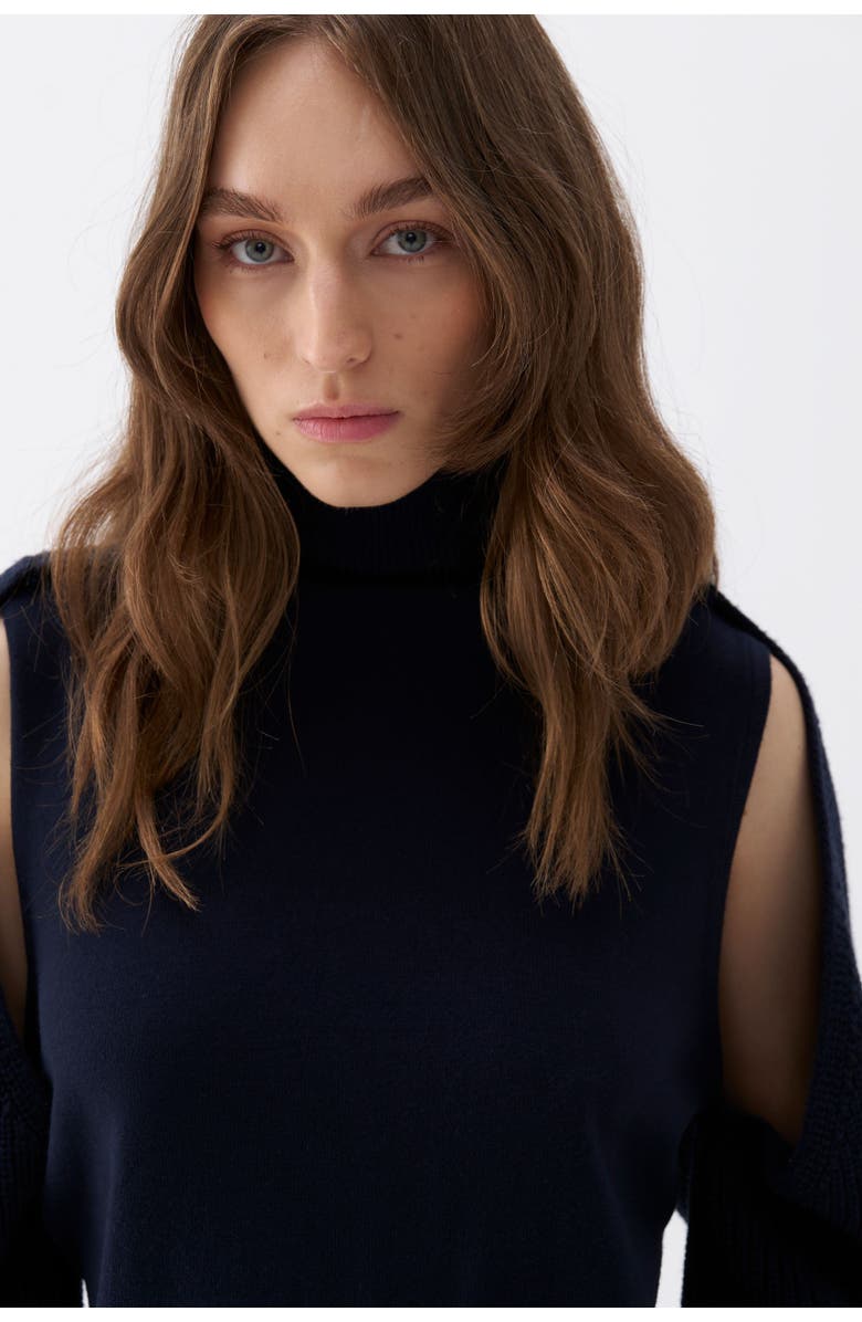 Nocturne Knitted Mix Sweater, Alternate, color, 