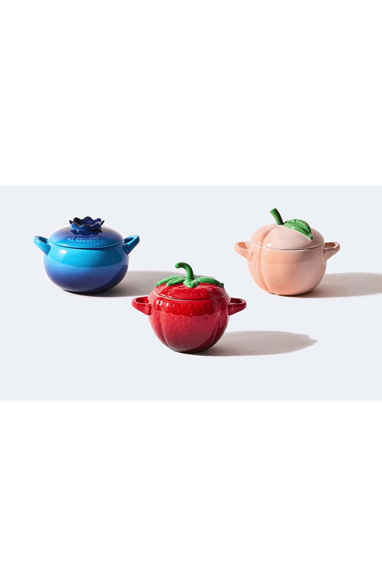 Le Creuset Strawberry Stoneware Mini Cocotte, Alternate, color, Cerise