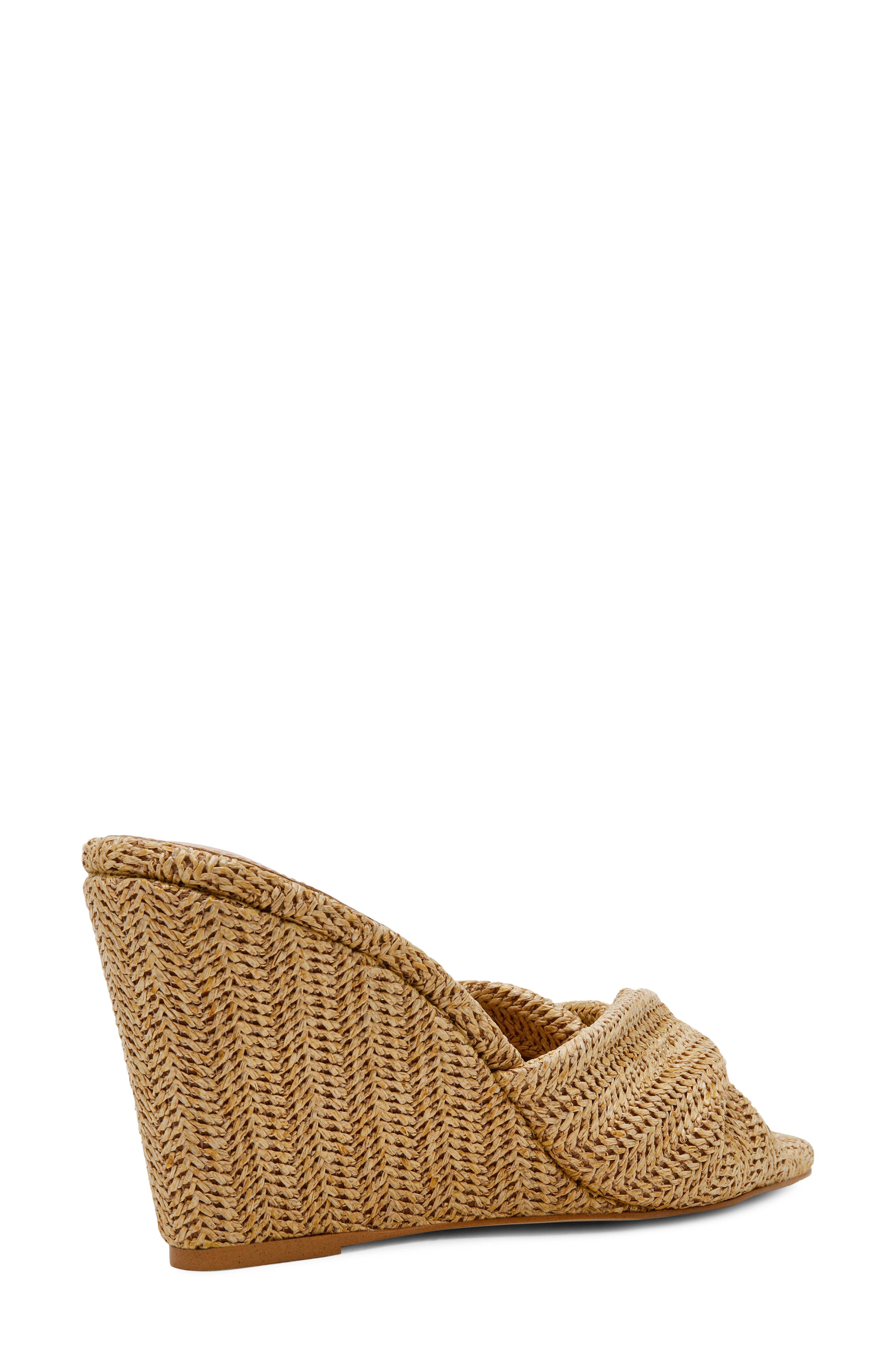 Steve Madden Laelia Wedge Slide Sandal, Alternate, color, Natural Raffia