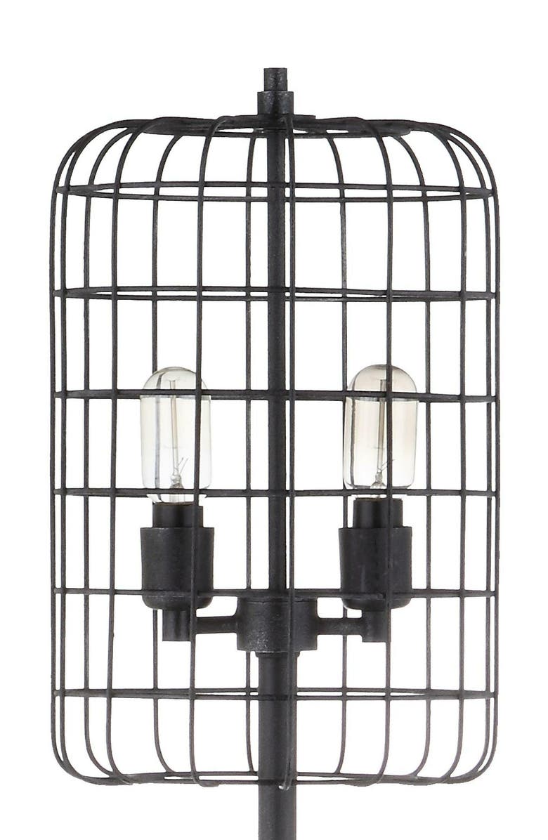 JONATHAN Y Odette 65" Industrial Metal Floor Lamp, Black/Silver, Alternate, color, Black/Silver