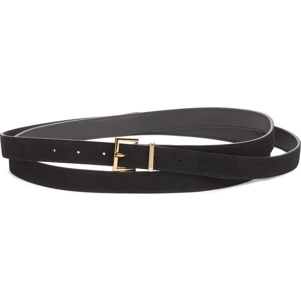 Frame The Double Wrap Leather Belt In Black
