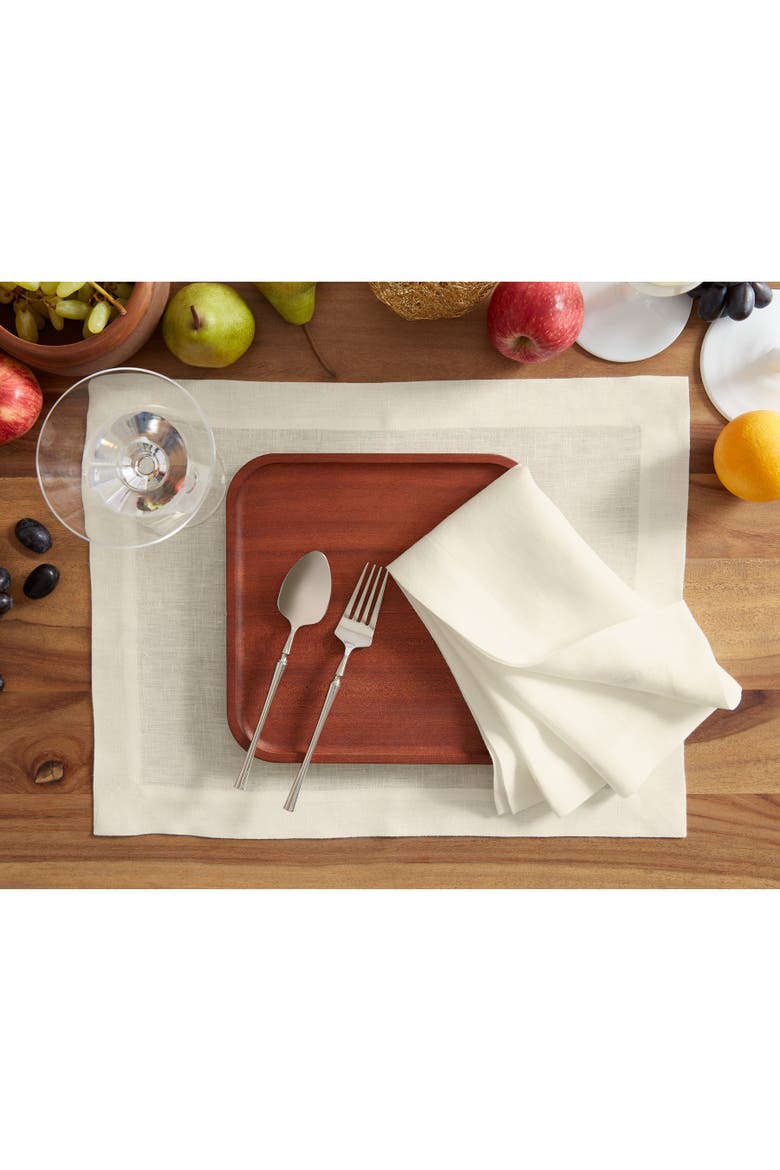 Linen Dinner Napkins Set of 4, 20 x 20" - Sonoma, Alternate, color, Ivory