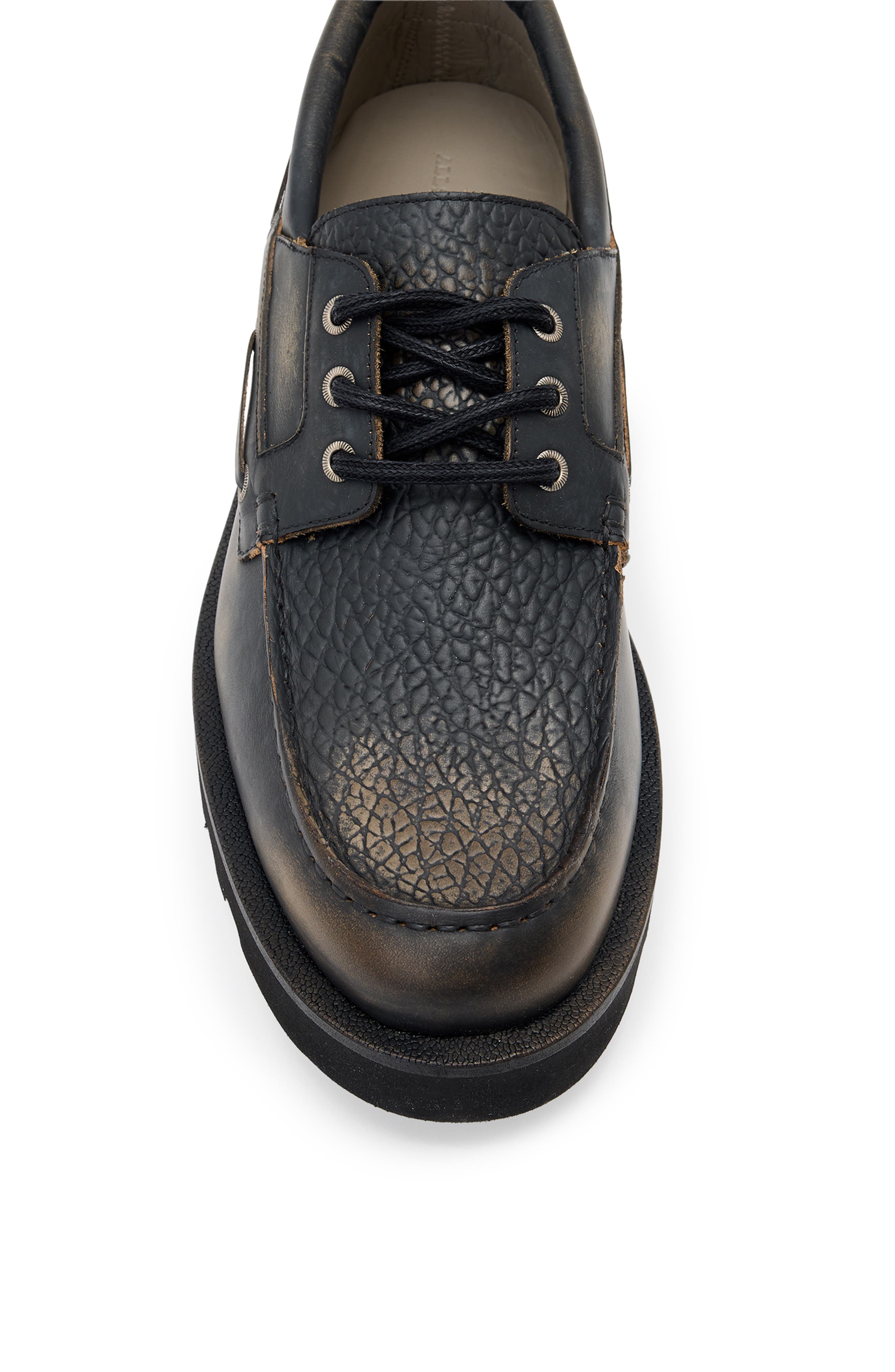 AllSaints Skiff Boat Shoe, Alternate, color, Black/ Brown