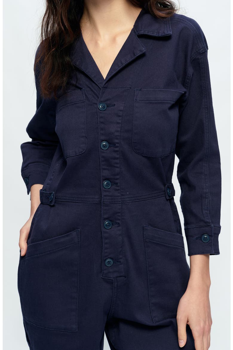 Stretch Denim Jumpsuit, Alternate, color, MIDNIGHT BLUE