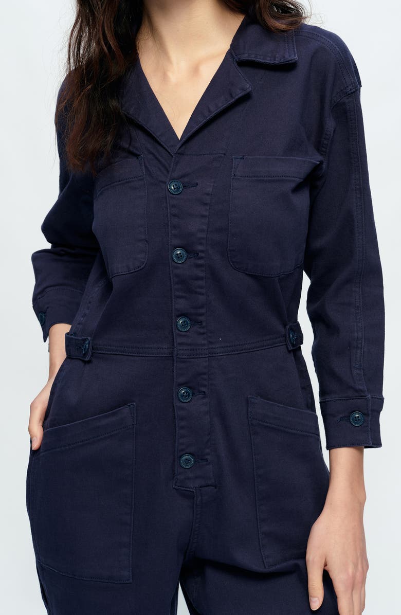 Bayeas Stretch Denim Jumpsuit, Alternate, color, Midnight Blue