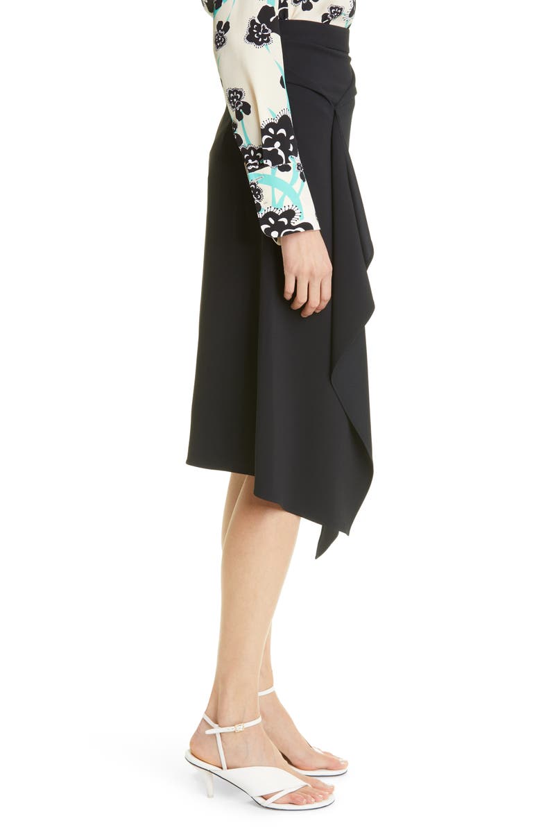 St. John Collection Asymmetrical Cady Skirt, Alternate, color,