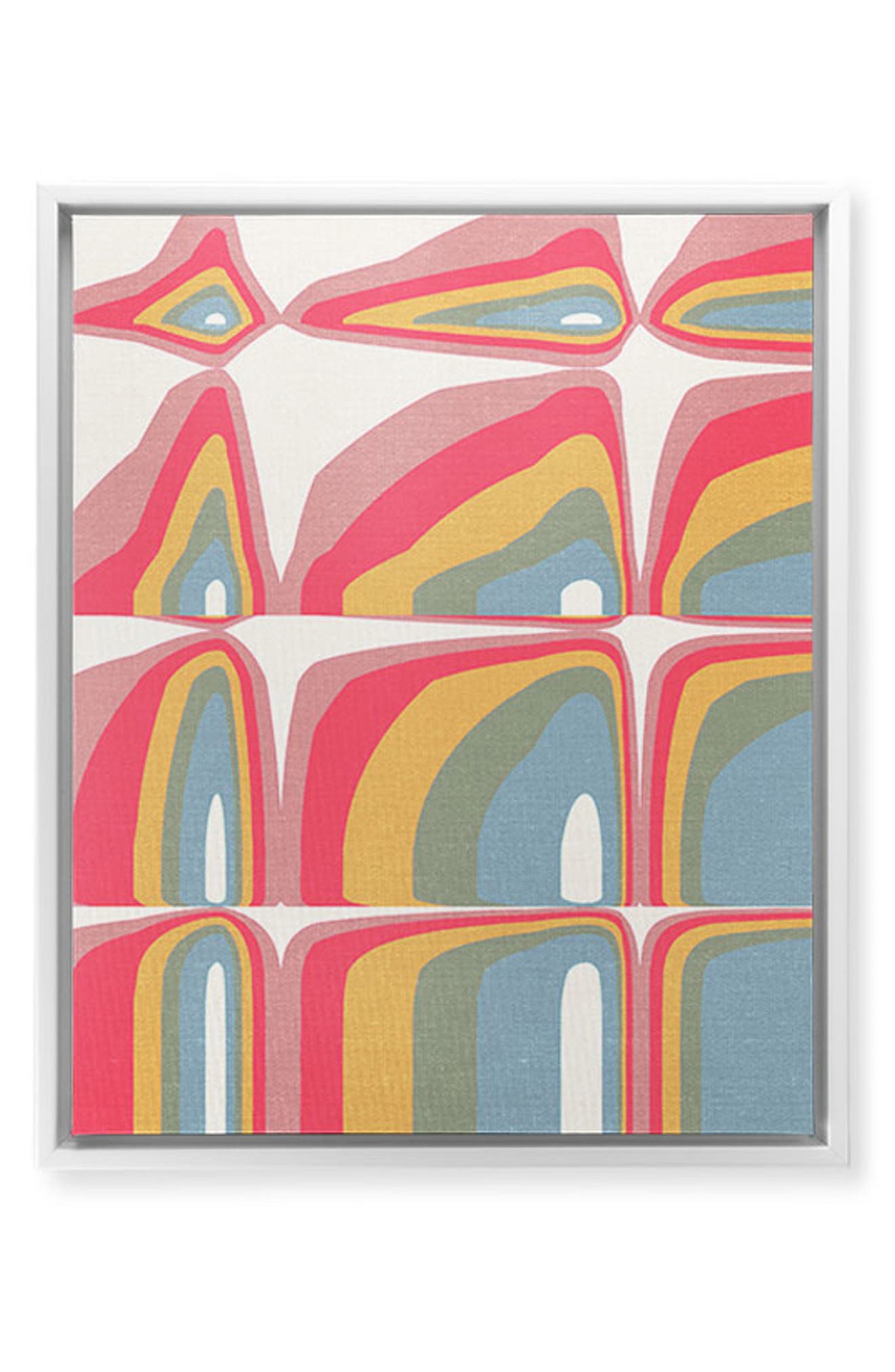 Deny Designs 'Whimsical Rainbows' by Emanuela Carratoni Framed Wall Art