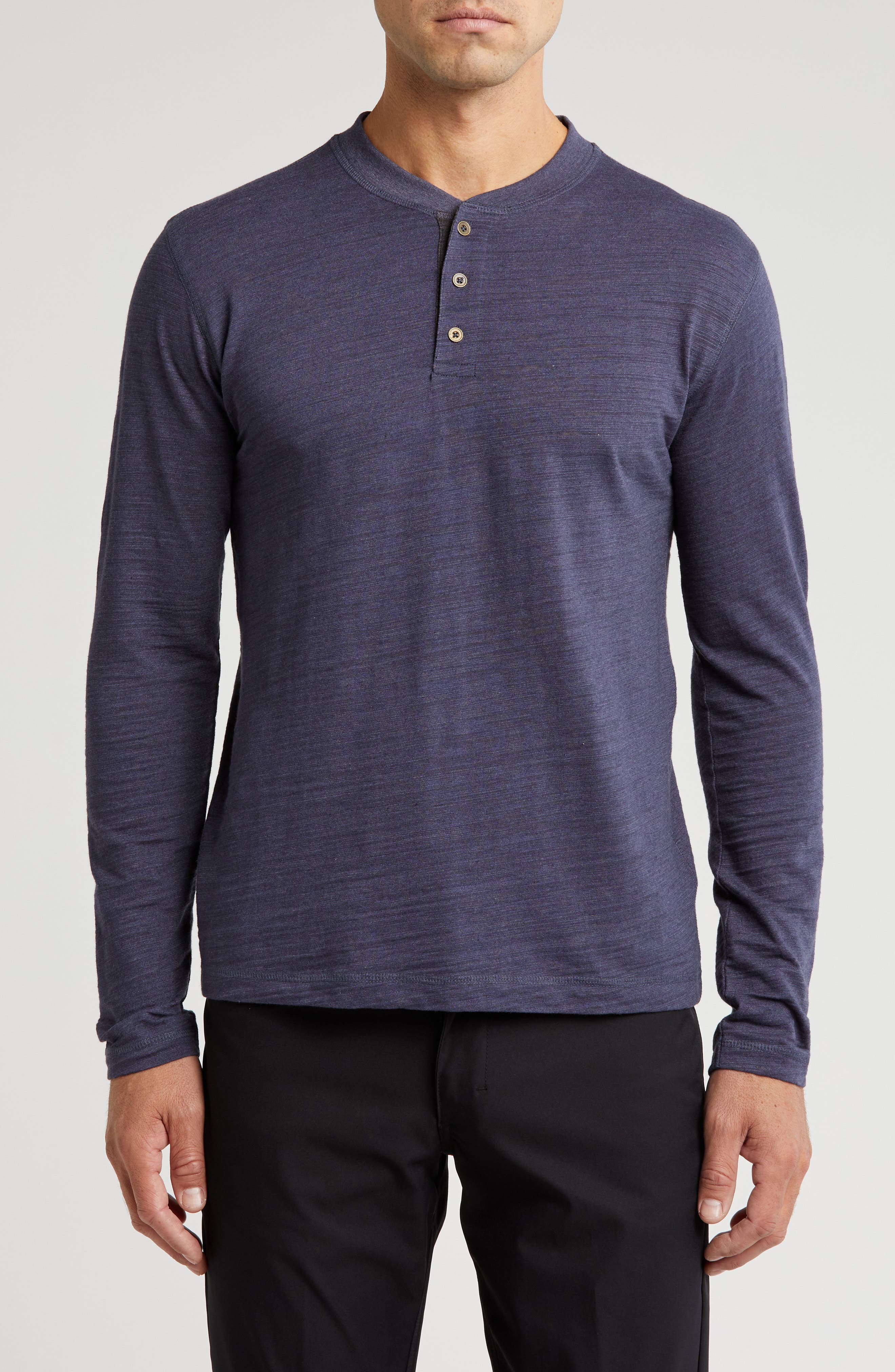 Vintage 1946 Slub Jersey Knit Long Sleeve Henley