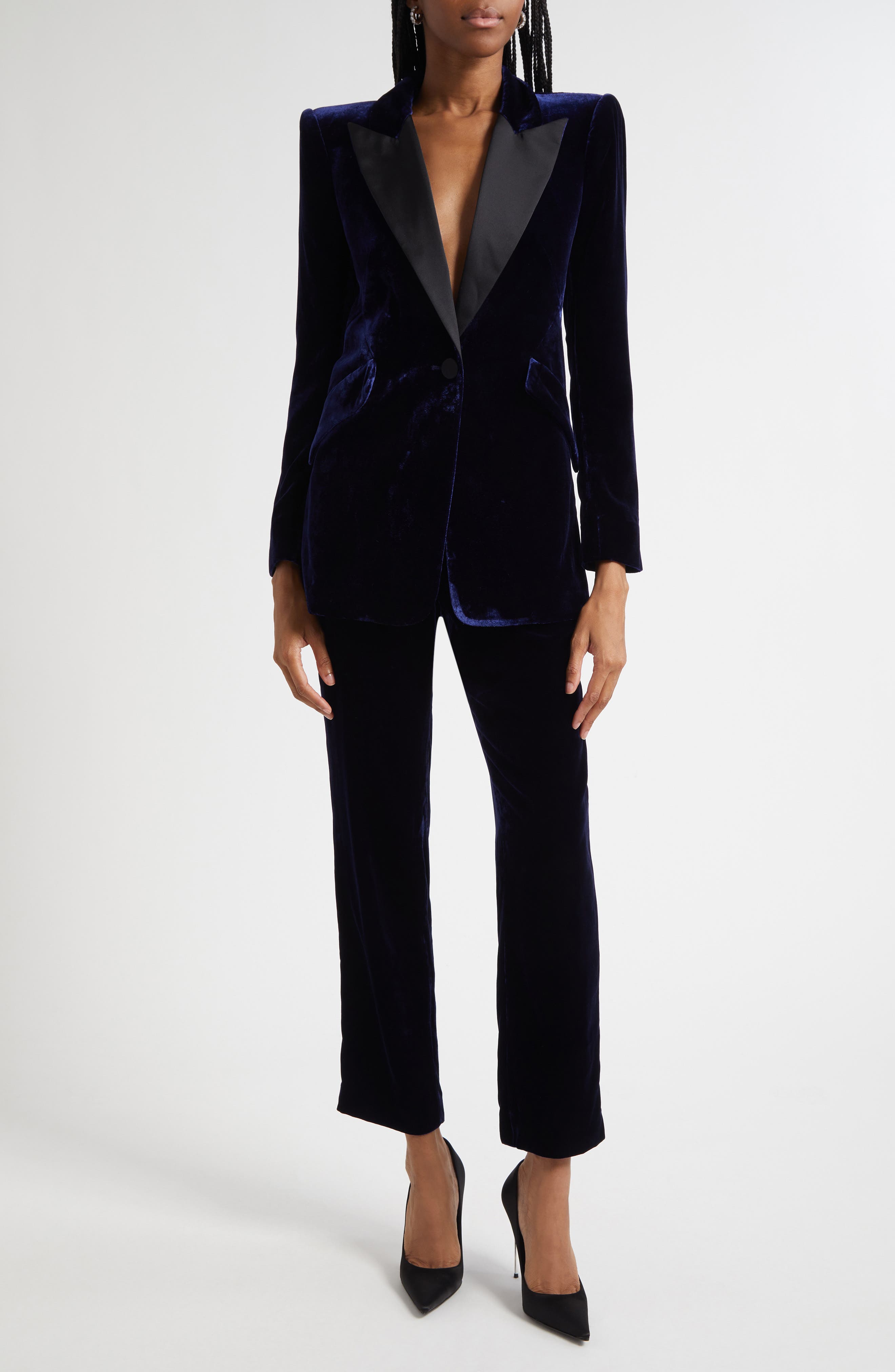 Sheila Structured Velvet Blazer - image 2
