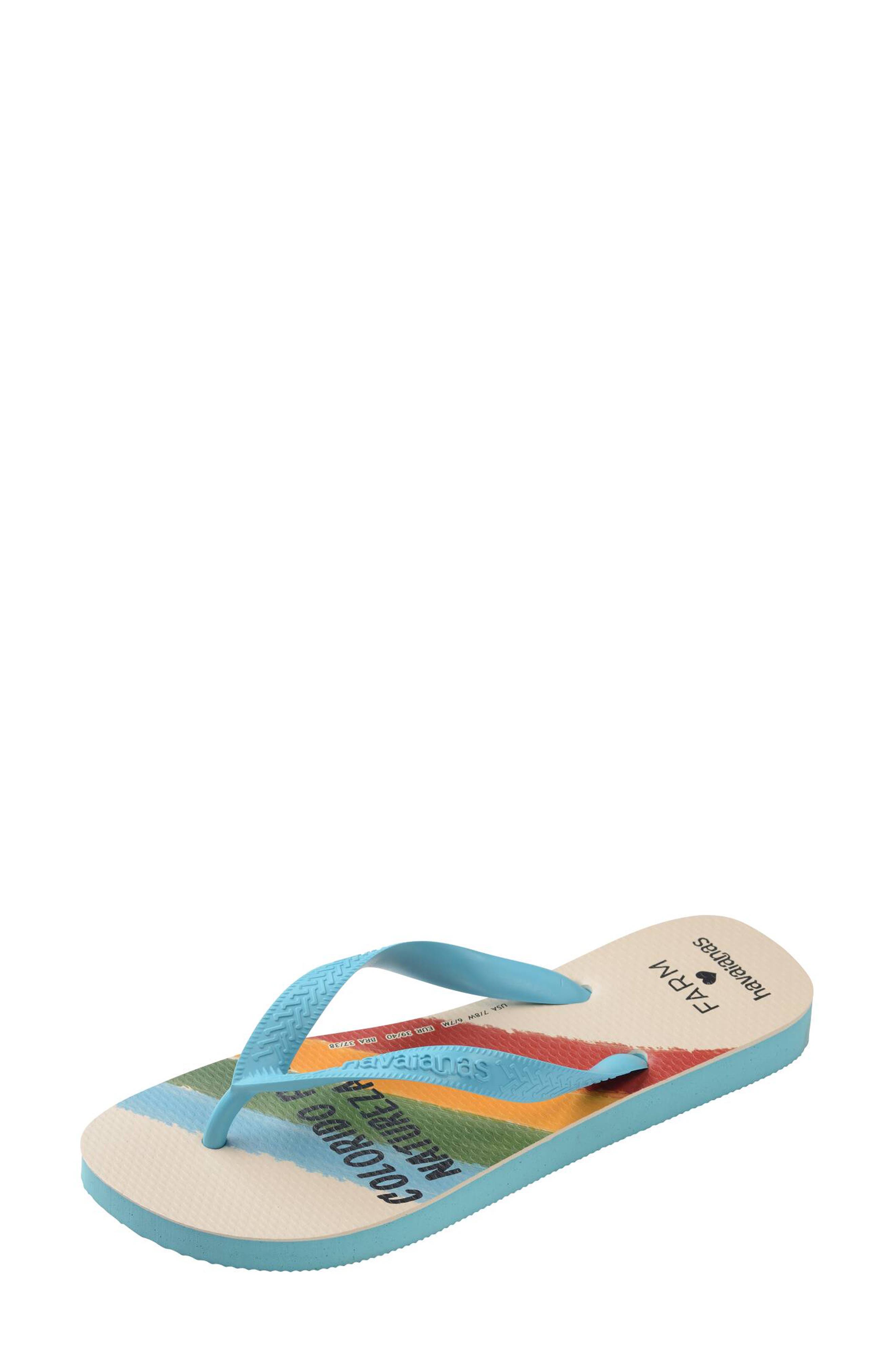 Havaianas x Farm RIO Flip Flop, Alternate, color, Blue