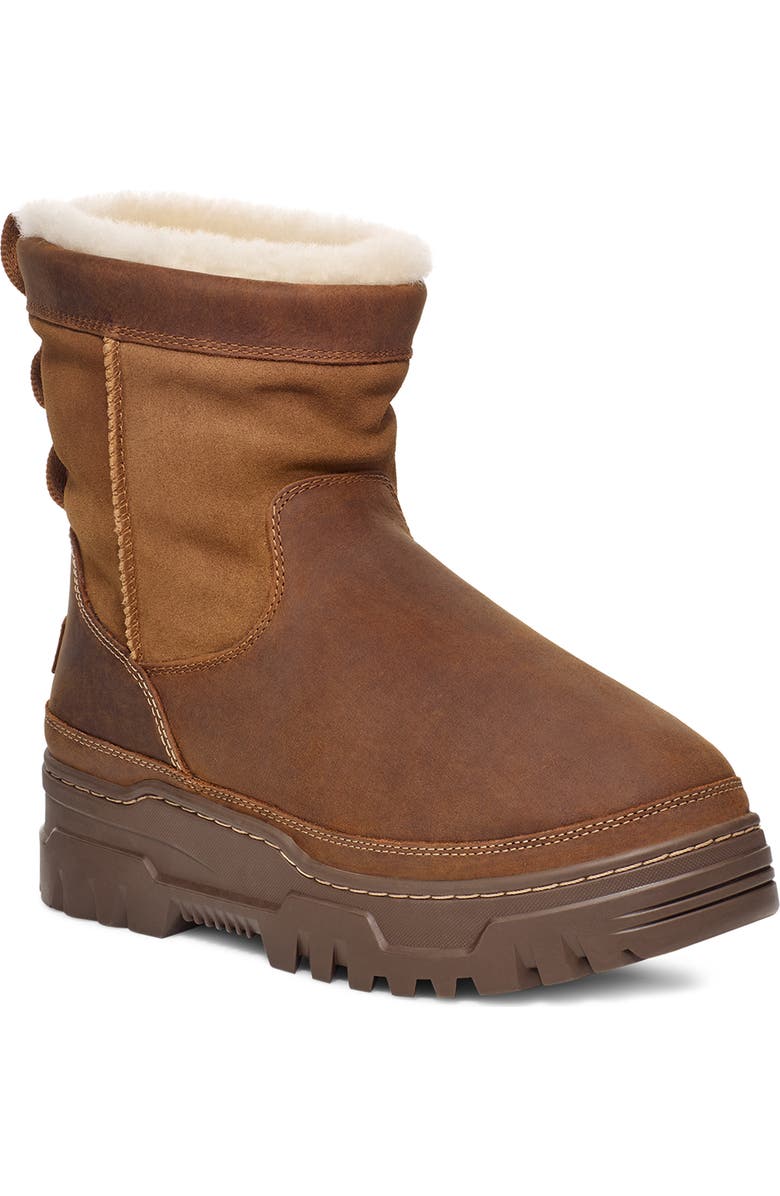 UGG<sup
®</sup
Heritage Trailgazer Waterproof Genuine Shearling
Wool Boot, Main, color, Chestnut