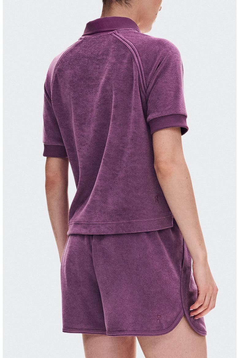 Courtside Cotton Blend Terry Polo, Alternate, color, CASSIS