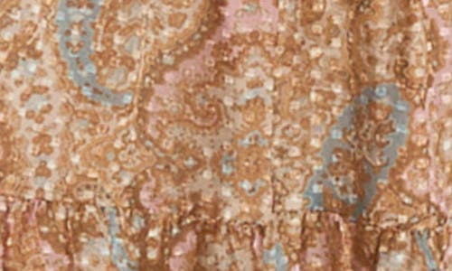 PAIGE PAIGE FLORENTINE PRINT LONG SLEEVE SILK BLEND MINIDRESS