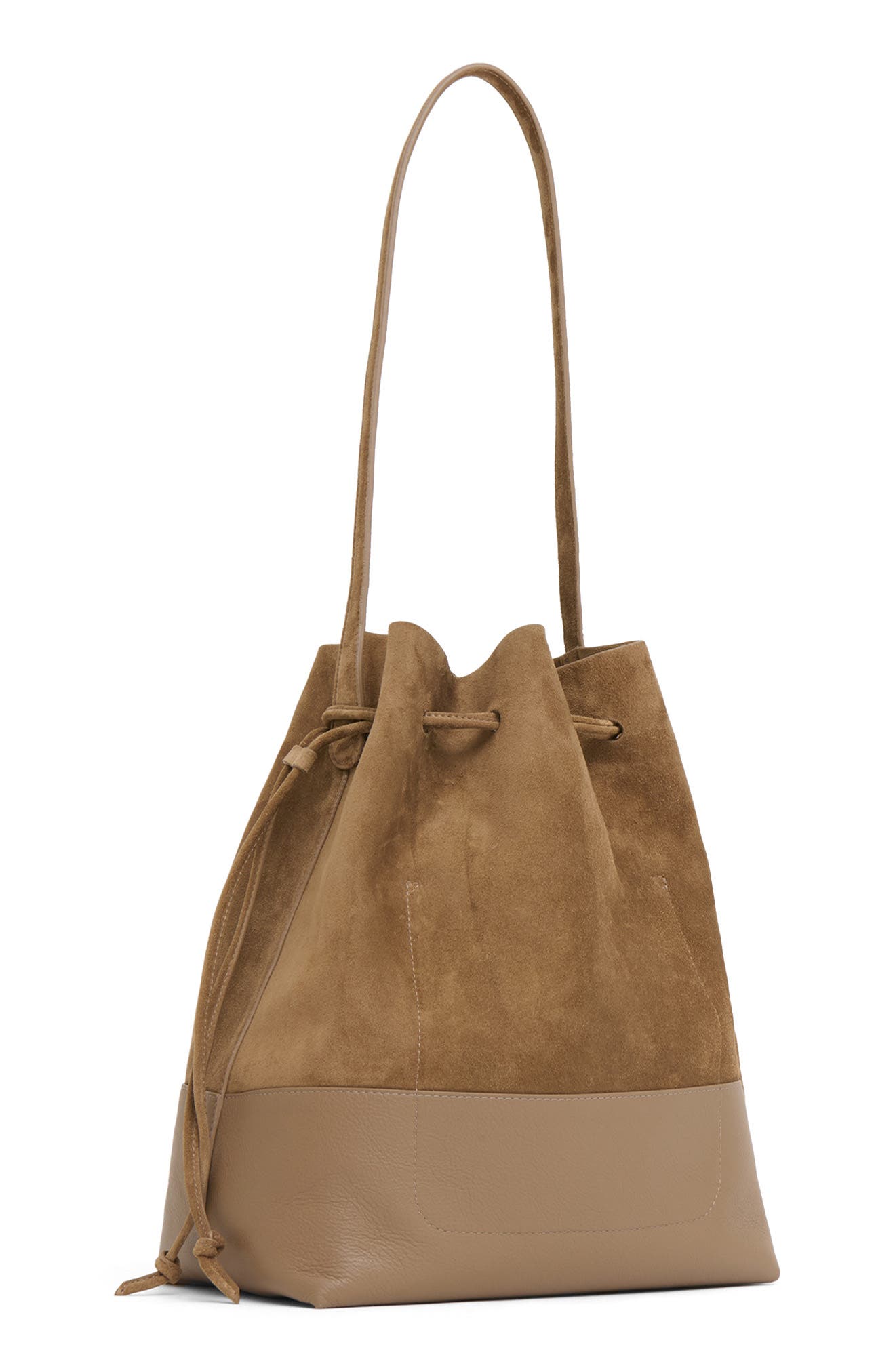 Mansur Gavriel Drawstring Cabas Bucket Bag, Alternate, color, Anise/ Anise