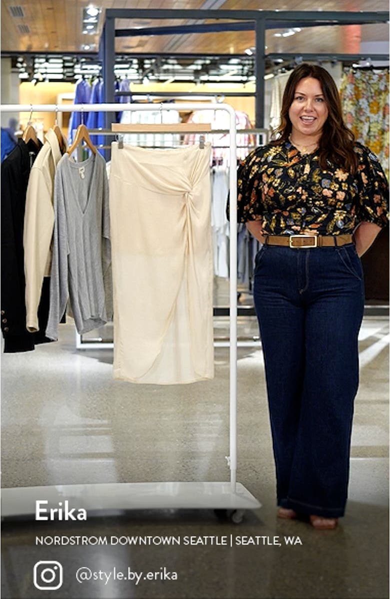 Ruched Side Slit Midi Skirt, sales video thumbnail