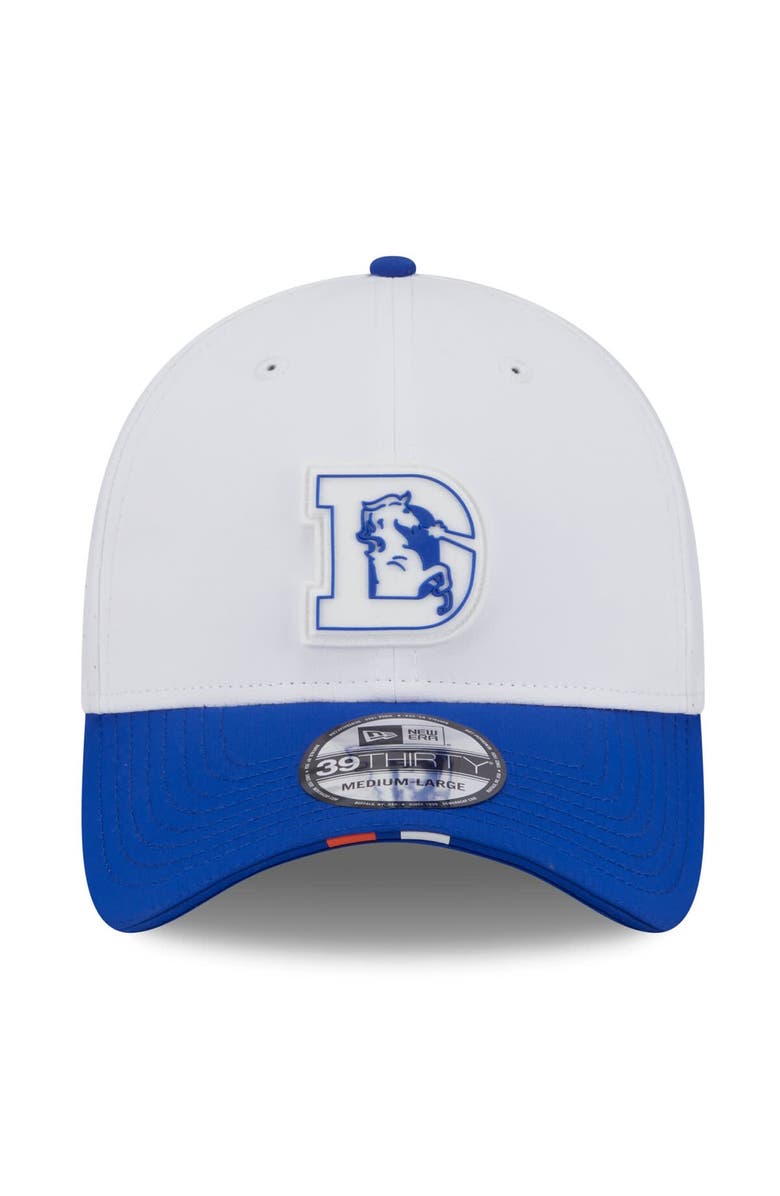 New Era Men's New Era  White/Blue Denver Broncos 2025 NFL Training Camp Throwback Logo 39THIRTY Flex Hat, Alternate, color, White
