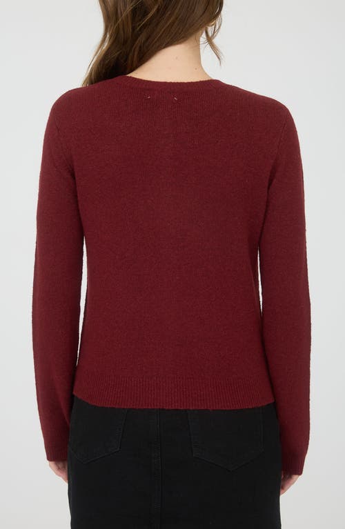 Blu Pepper Button Down Cardigan In Burgundy