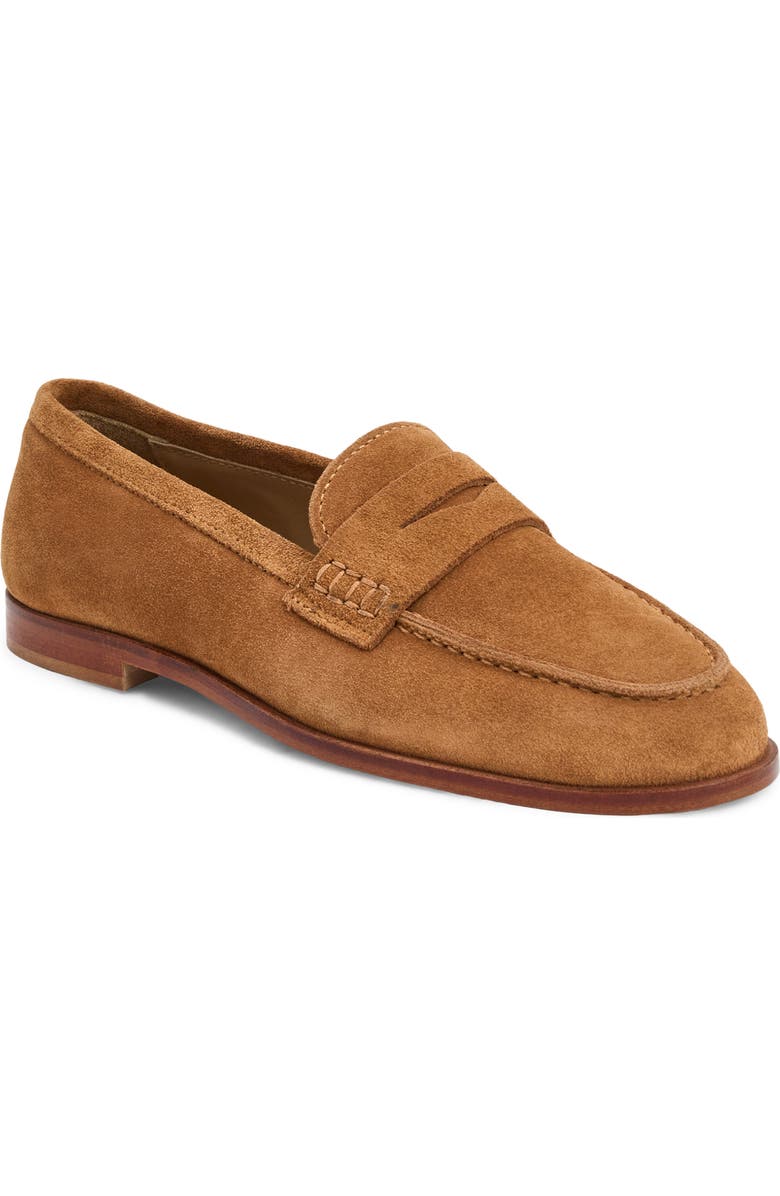 Bruno Magli Lixia Penny Loafer, Main, color, Cognac Suede
