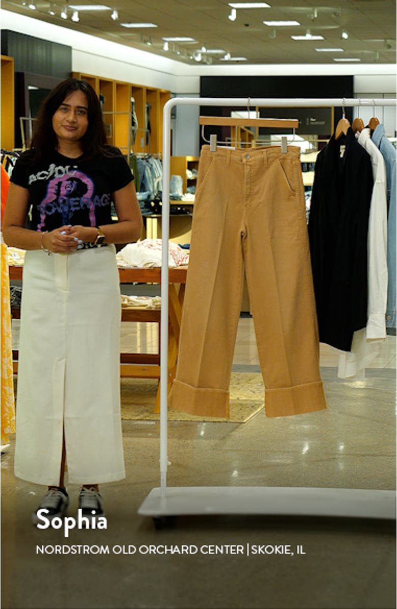 The Trixie Cuff High Waist Wide Leg Trouser Jeans, sales video thumbnail