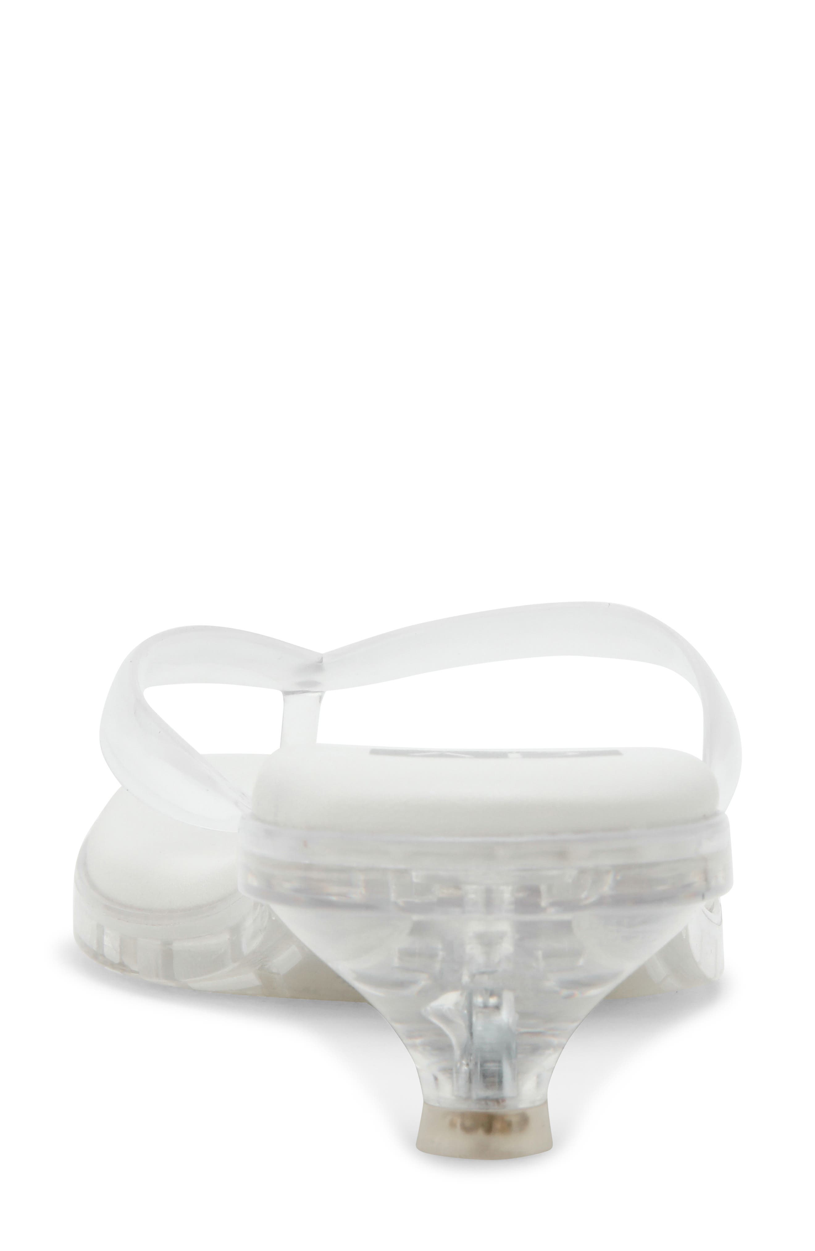 Cicely Kitten Heel Flip Flop, Alternate, color, CLEAR