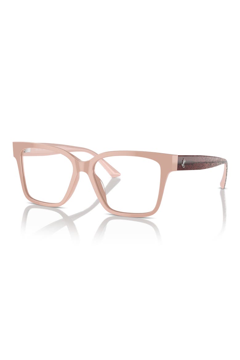 53mm Pillow Optical Glasses, Alternate, color, PINK / DEMO LENS