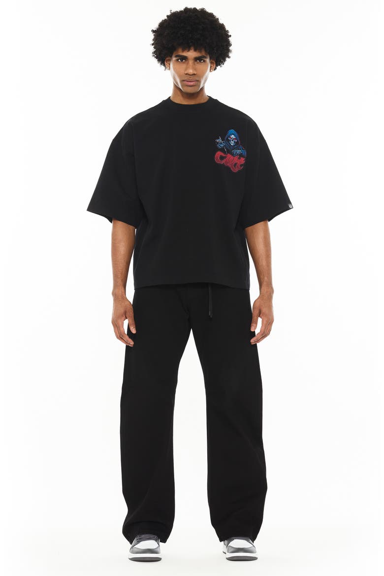 Grunge 607 Baggy Jeans, Alternate, color, BLACK