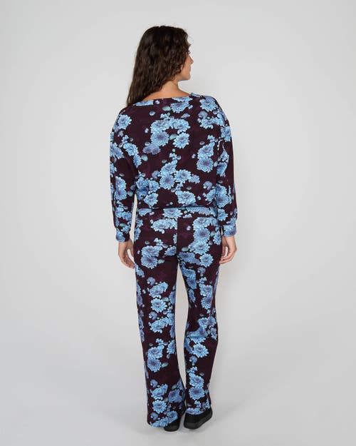 Lords Of Harlech Clara Oversized Brushed Knit Sweatshirt In Burgundy