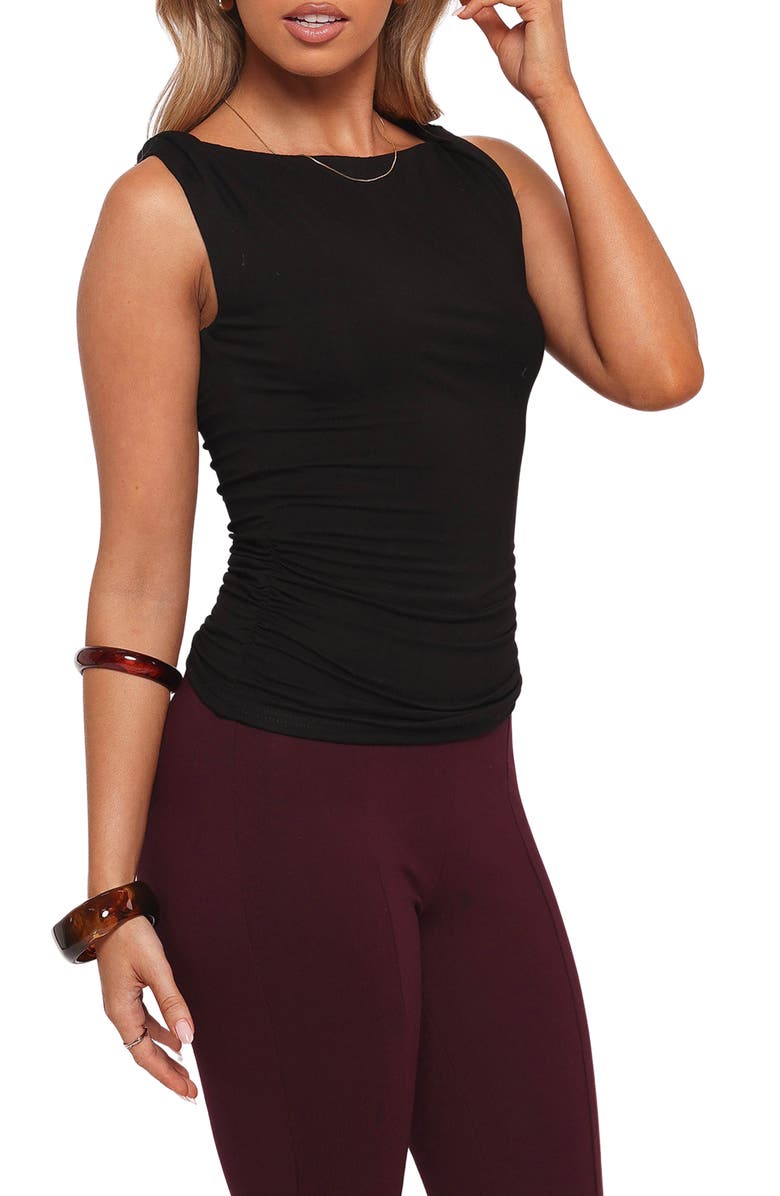 Petal & Pup Lainey Twist Shoulder Knit Top, Alternate, color, Black