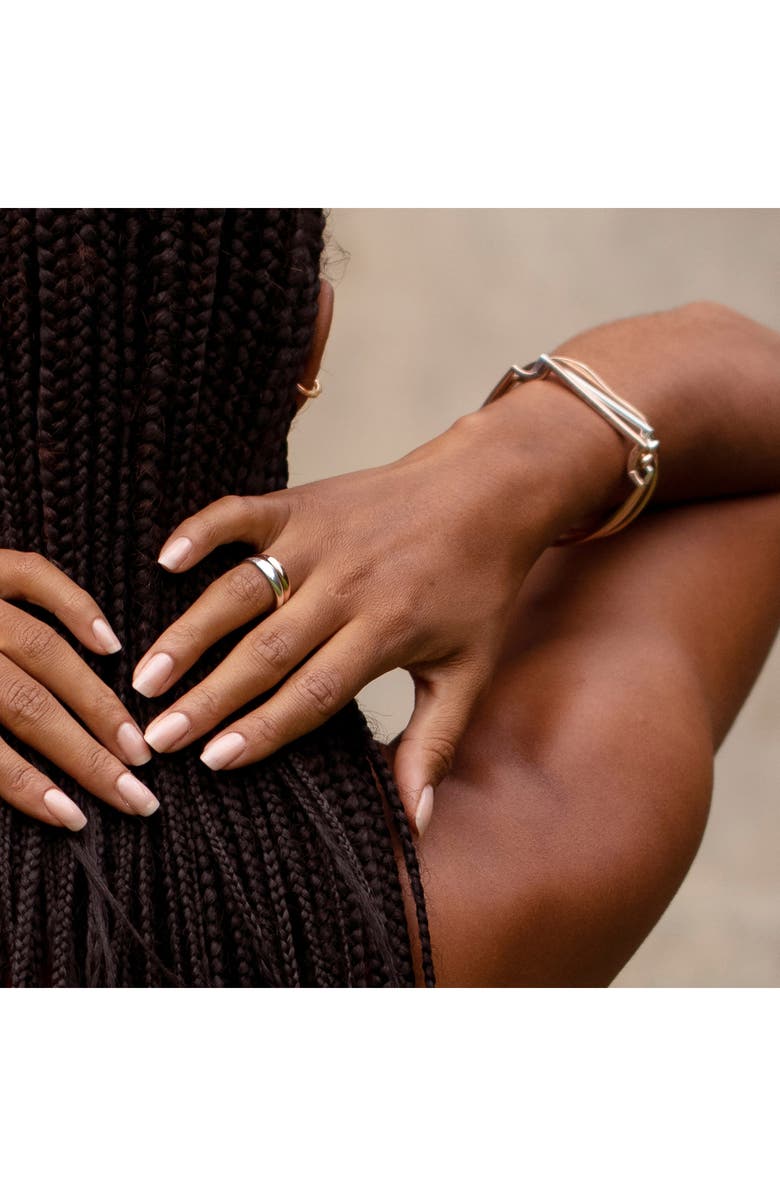 Monica Vinader Engravable Signature Thin Bangle, Alternate, color, Silver