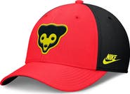 Nike Men's Nike Crimson/Black Chicago Cubs Neon 90s Rise SwooshFlex Hat