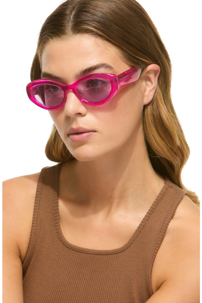 54mm Cat Eye Sunglasses, Alternate, color, FUCHSIA CRYSTAL/ PINK
