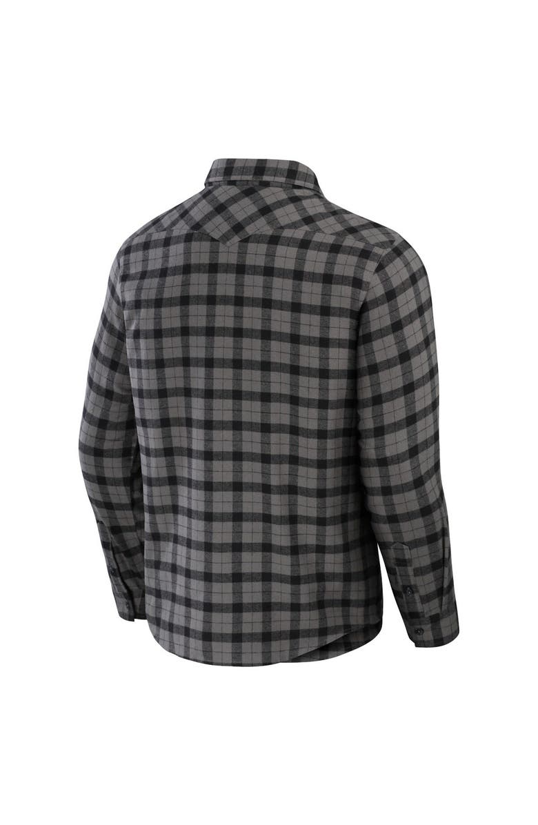 NFL X DARIUS RUCKER Men's NFL x Darius Rucker Collection by Fanatics Gray Green Bay Packers Flannel Long Sleeve Button-Up Shirt, Alternate, color, 