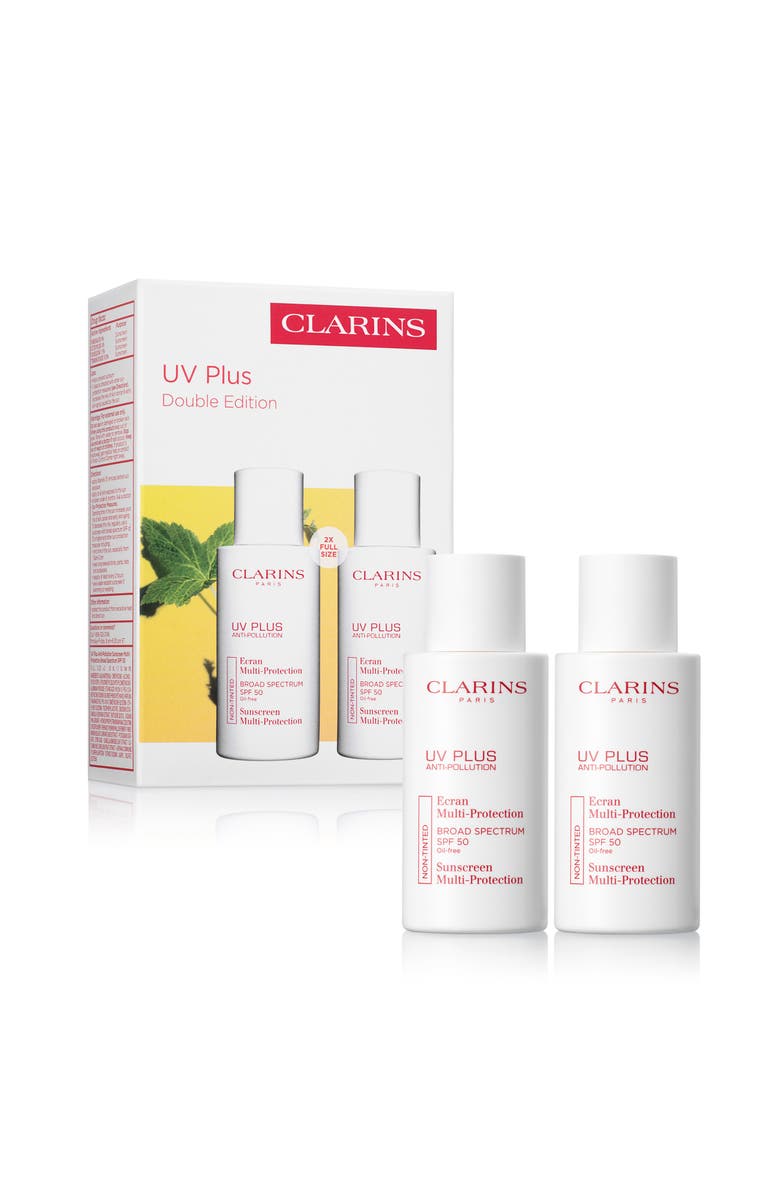Clarins UV Plus Anti-Pollution Face Sunscreen SPF 50 Double Edition Set (Nordstrom Exclusive) (Limited Edition) $92 Value, Main, color, 