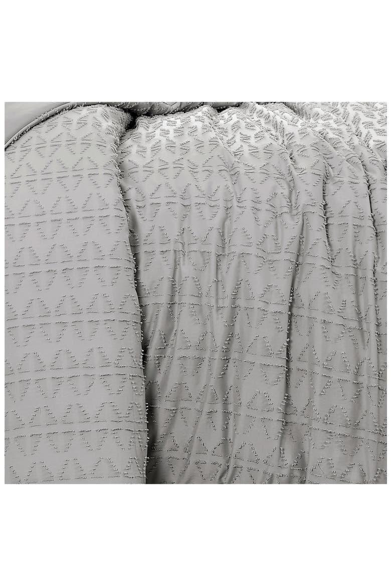 Bali Clipped Jacquard Duvet Set, Alternate, color, STEEL GREY