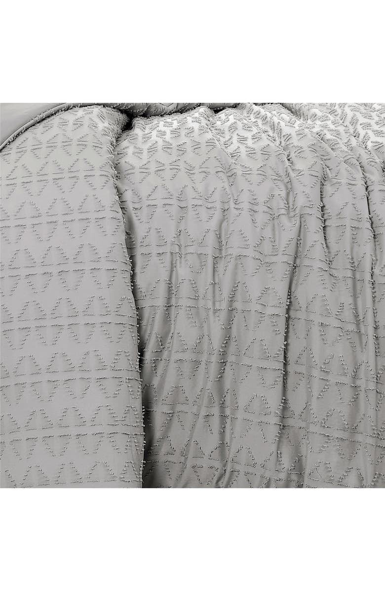 SOUTHSHORE FINE LINENS Bali Clipped Jacquard Duvet Set, Alternate, color, Steel Grey