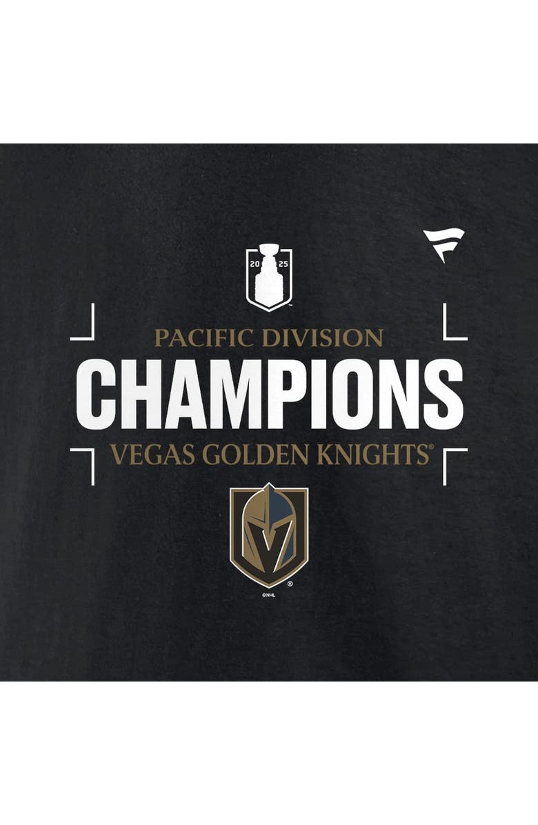 FANATICS Men's Fanatics  Black Vegas Golden Knights 2025 Pacific Division Champions T-Shirt, Alternate, color, 