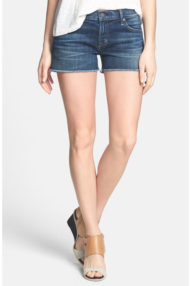'Ava' Denim Cutoff Shorts, Main, color, PATINA